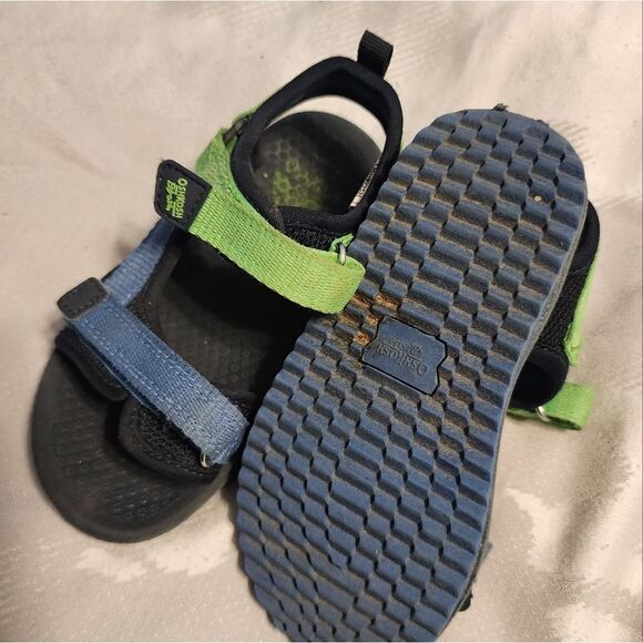 Boys 10T Velcro Sandals Blue Green. Cute functional.  Like New‎ - Picture 5 of 6